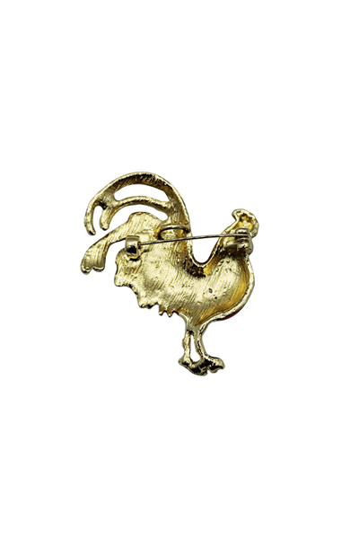 Royal Rooster Renkli Horoz Figürlü Dekoratif Broş