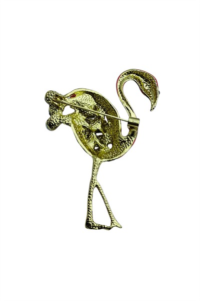 Zarif Flamingo Broş