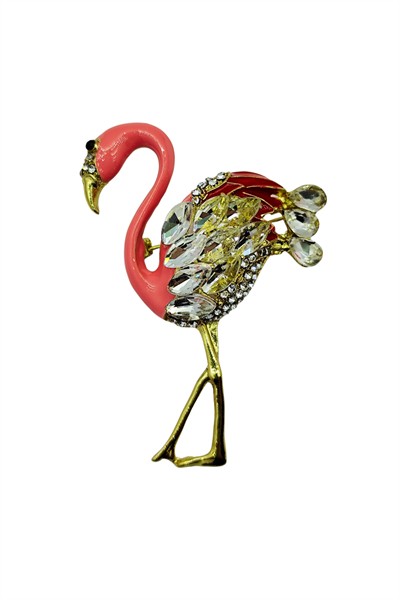 Zarif Flamingo Broş