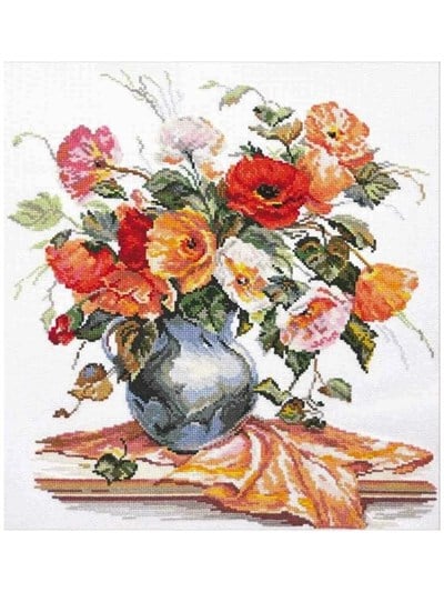 Alisa Cross Stitch Kit 2-11 - Poetry of Flowers. Gentle Poppies