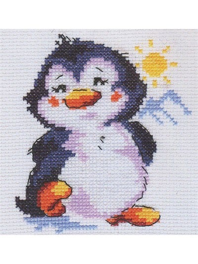 Alisa Penguen Yavrusu Kanaviçe Kiti (Etamin, İplik ve Şema Dahil) - 0-32