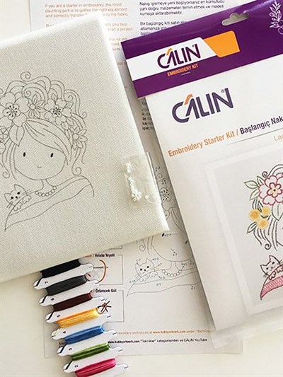Calin - Berrin Şengöz Beginner Embroidery Kit – Cat Girl