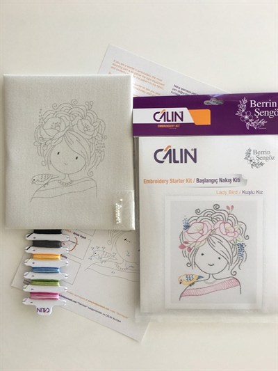 Calin - Berrin Şengöz Beginner Embroidery Kit – Bird Girl