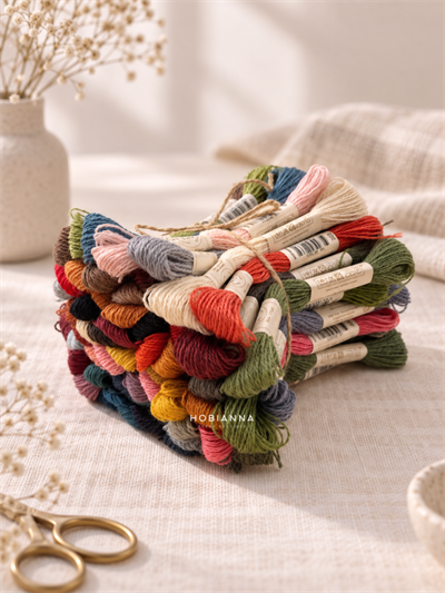 DMC Eco Vita Organic Wool Embroidery Thread Set 60 Skeins (All Colours) – 16 m Naturally Dyed