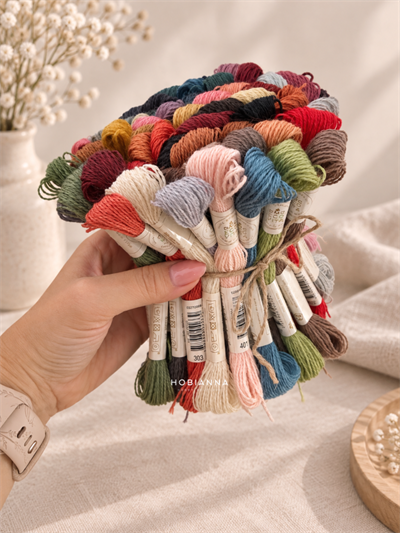 DMC Eco Vita Organic Wool Embroidery Thread Set 60 Skeins (All Colours) – 16 m Naturally Dyed