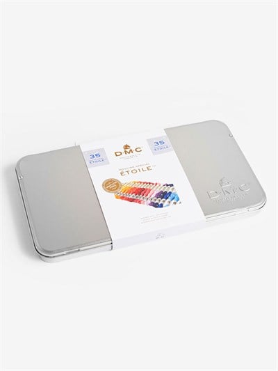 DMC Etoile Metallic Mouliné Embroidery Thread Set 35 Skeins Collectors Tin – All Colours