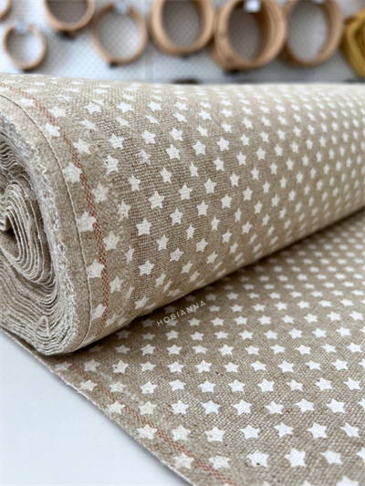 Gediz Evenweave Kumaş - Yıldızlı - En:180cm, 27ct