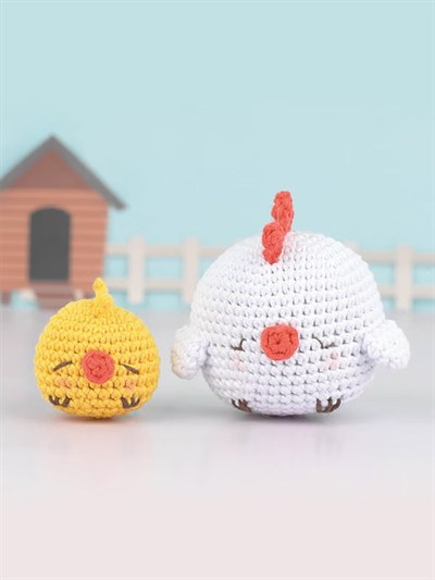 Hello Adorable Amigurumi Kiti - Anne Tavuk ve Civcivi