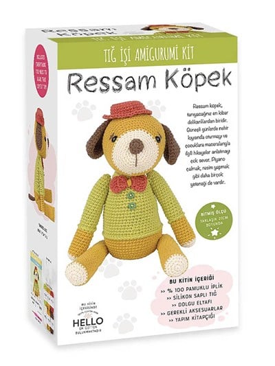 Hello Amigurumi Kiti - SCF03 - Ressam Köpek