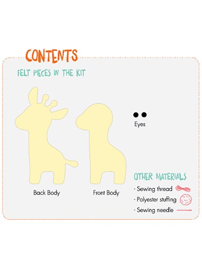 Hello Felt Pals Keçe Dikiş Kiti - Zürafa
