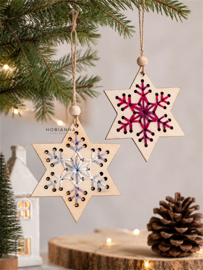 Hobianna Wooden Aida - AE-012 - Star