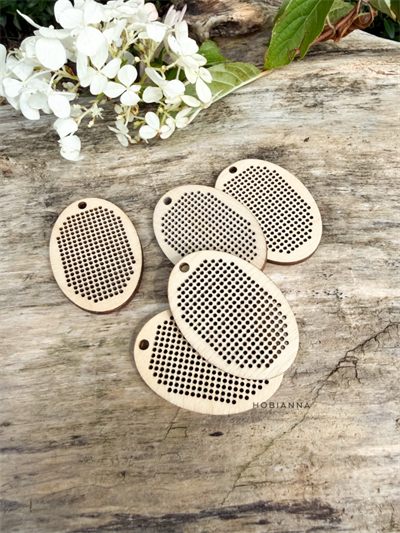 Hobianna Wooden Aida - AE-010 - Small Oval