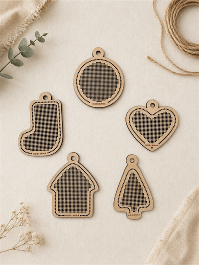 Hobianna Wooden Aida - Christmas Set 5 pcs