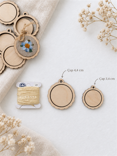 Hobianna Wooden Miniature Hoop - Flower Medium