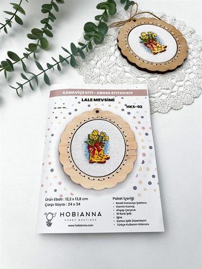 Hobianna Cross Stitch Kit - Tulip Mevsimi