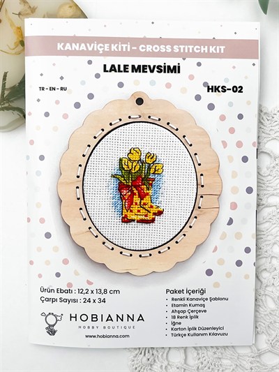Hobianna Cross Stitch Kit - Tulip Mevsimi