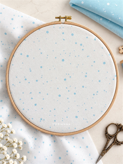 Hobianna Nazende – Splash White Blue Dot – Width:160cm, 27Ct