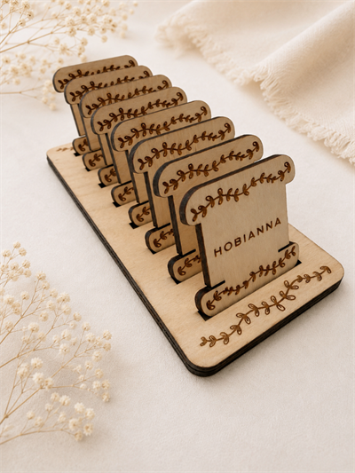 Hobianna Olivia Ahşap Stantlı Makara Set