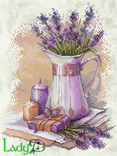 Lavender Cross Stitch Pattern (Electronic Version) - EVS-DS02