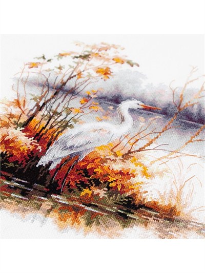 Magic Needle White Heron Cross Stitch Kit - 70-09