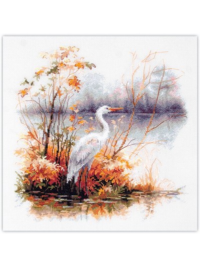Magic Needle White Heron Cross Stitch Kit - 70-09