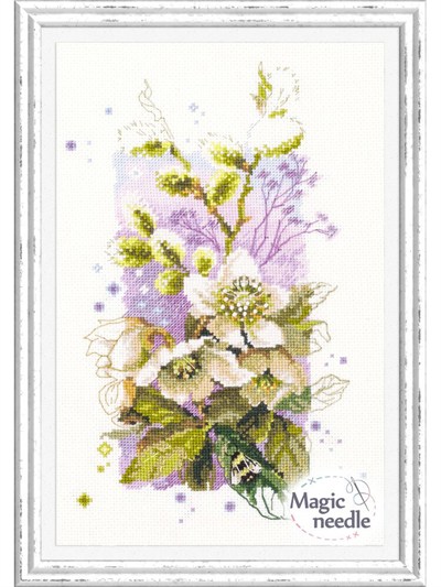 Magic Needle Hellebore Cross Stitch Kit - 100-104