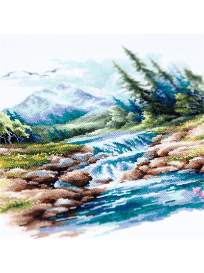 Magic Needle Mountain Stream Cross Stitch Kit - 70-43