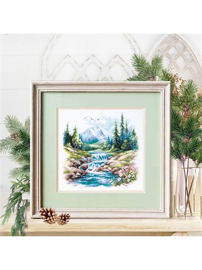 Magic Needle Mountain Stream Cross Stitch Kit - 70-43