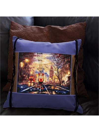 Magic Needle Night Tram Cross Stitch Kit - 350-760