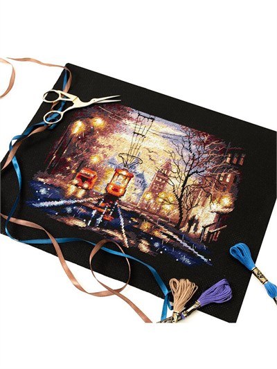 Magic Needle Night Tram Cross Stitch Kit - 350-760