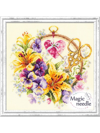 Magic Needle Набор для вышивания крестом «Лилии для рукодельницы» - 100-121