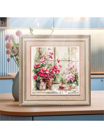 Magic Needle Rosy Morning Cross Stitch Kit - 70-34