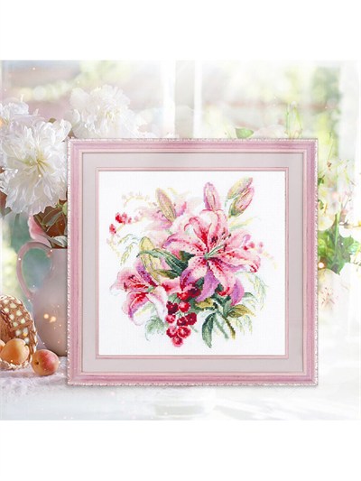 Magic Needle Tender Lilies Cross Stitch Kit - 70-06