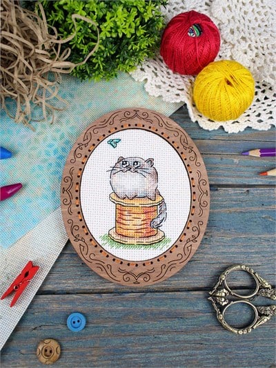 MP Studia Under a Watchful Eye Cross Stitch Kit (Aida, Threads & Chart Included) - M-1260