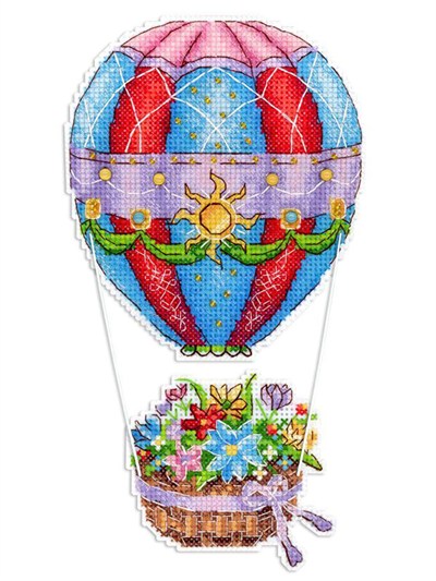 MP Studia Heavenly Bouquet Plastic Canvas Cross Stitch Kit (Plastic Canvas, Threads & Chart Included) - P-1155
