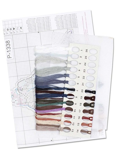 MP Studia Dove and Turtledove Plastic Canvas Cross Stitch Kit (Plastic Canvas, Threads & Chart Included) - P-1338