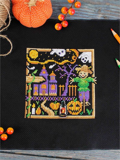 MP Studia Mini Sampler: Halloween Cross Stitch Kit (Aida, Threads & Chart Included) - HB-940
