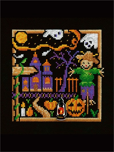 MP Studia Mini Sampler: Halloween Cross Stitch Kit (Aida, Threads & Chart Included) - HB-940