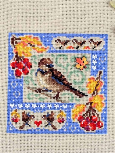 MP Studia Mini Sampler: Sonbahar Kompozisyonu Kanaviçe Kiti (Etamin, İplik ve Şema Dahil) - HB-973