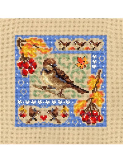 MP Studia Mini Sampler: Sonbahar Kompozisyonu Kanaviçe Kiti (Etamin, İplik ve Şema Dahil) - HB-973