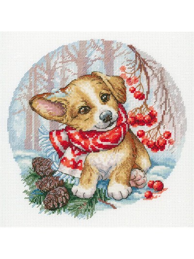 MP Studia A Walk in the Forest Cross Stitch Kit (Aida, Threads & Chart Included) - HB-886