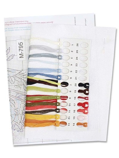 MP Studia Autumn Walk Cross Stitch Kit (Aida, Threads & Chart Included) - M-795