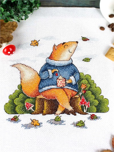 MP Studia Autumn Relax Cross Stitch Kit (Aida, Threads & Chart Included) - M-786