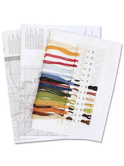 MP Studia Autumn Relax Cross Stitch Kit (Aida, Threads & Chart Included) - M-786