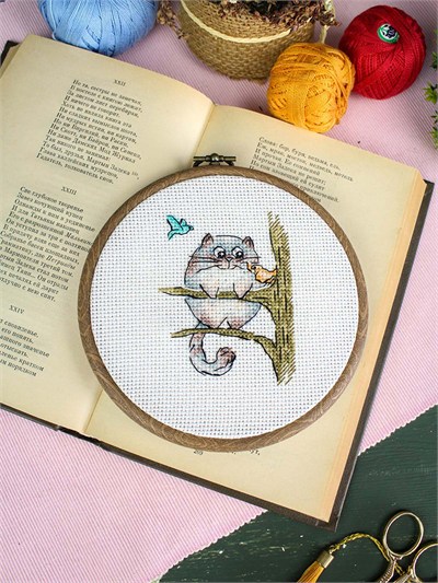 MP Studia Fluffy Naturalist Cross Stitch Kit (Aida, Threads & Chart Included) - M-1264