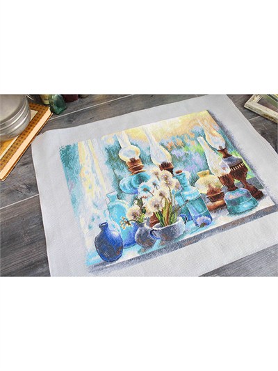 MP Studia Summer Evening Cross Stitch Kit (Aida, Threads & Chart Included) - HB-903