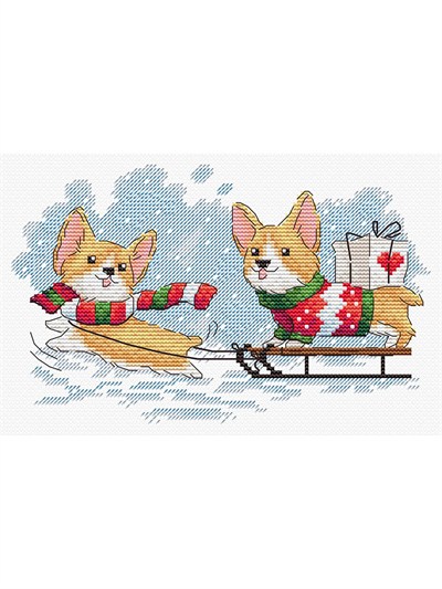 MP Studia We Will Be On Time Cross Stitch Kit (Aida, Threads & Chart Included) - M-775