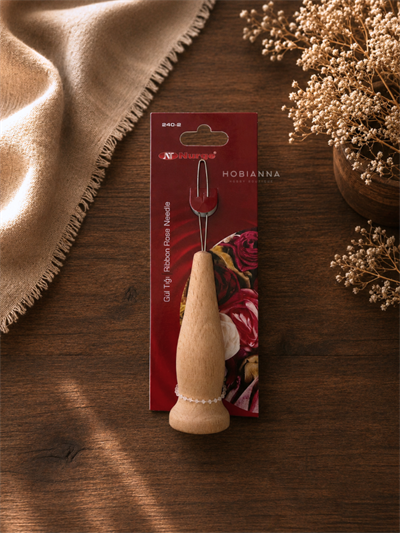 Nurge Ahşap Gül Tığı (Kurdele İle Gül Yapıcı)