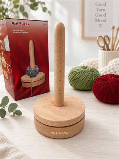 Nurge Wooden Wool and Thread Holder