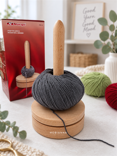 Nurge Wooden Wool and Thread Holder